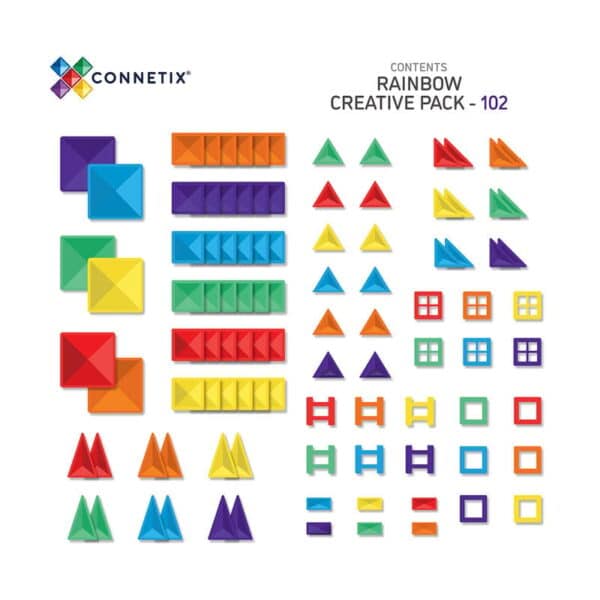 Connetix - Rainbow creative pack 102 stuks - Afbeelding 2