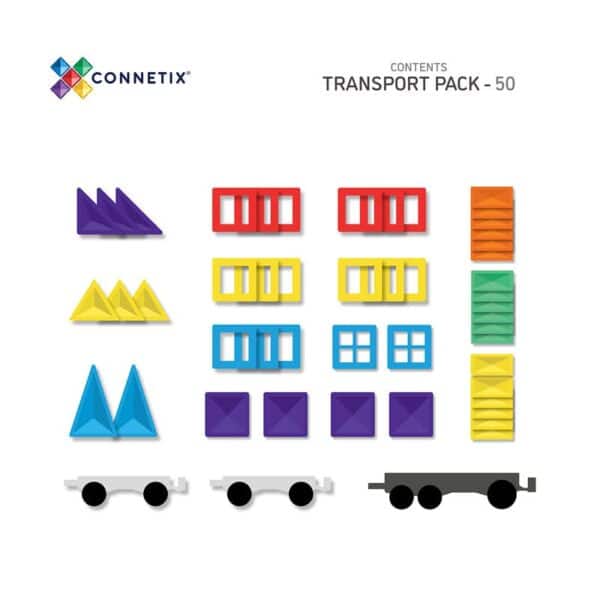 Connetix - Rainbow transporter pack 50 stuks - Afbeelding 2