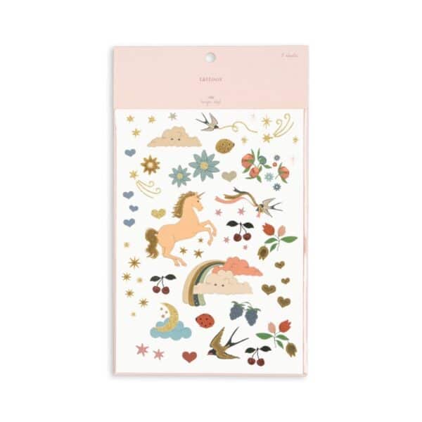 Konges Slojd set van 30 tattoos - Rainbow Mix