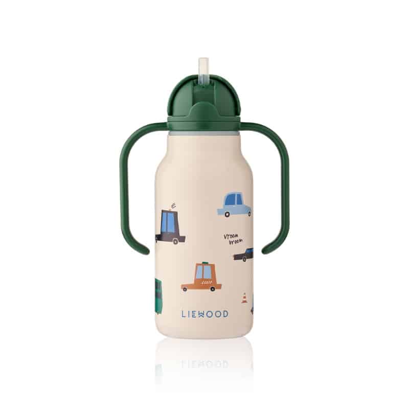 Liewood-kimmie-water-bottle-250-ml-cars-sandy