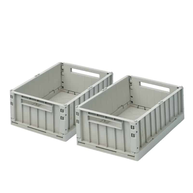 Liewood opbergbox weston medium 2 pack - Dove Blue